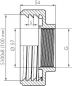 Preview: Adapter (Industriequalität) für IBC-Container, IBC-Adapter, Containeradapter, Adapter für IBC-Fässer