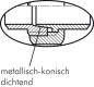 Preview: Doppelnippel Edelstahl 1.4408 trennbar mit AG - konisch dichtend bis 16 bar, alle Größen