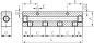 Preview: Verteilerleiste einseitig, PN 16, Verteilerblock, Verteiler, Leiste, Aluminium, Druckluftverteiler