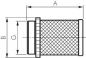 Preview: Saugkörbe für Rückschlagventile, leichte Bauform, Werkstoff 1.4301 / Nylon
