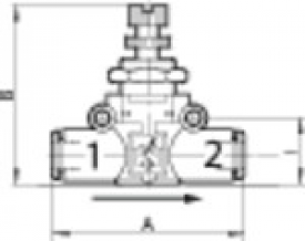 Drosselrückschlagventil, Durchfluss einseitig, Anschluss Schlauch - Schlauch, Abluftdrosselung