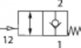Pneumatisch entsperrbares Rückschlagventil, Gewinde (Eingang) - Schlauch (Ausgang)
