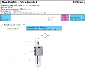 Micro-Nebelöler - Futura-Baureihe 0, 1400 l/min