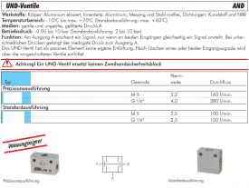 UND-Ventile, OR, Druckluftventil, Pneumatikventil