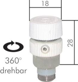 Ablass- und Entlüftungsventile ohne Tülle, AG, PN 10, Ablassventil, Entlüftungsventil, Ventil, alle Größen