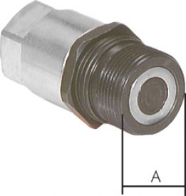 Flat-face Schraubkupplungen mit Innengewinde unter Druck kuppelbar, für Land- und Baumaschinen, alle Größen, Hydraulikkupplungen Hydraulik, Steck-Kupplungen, Landmaschinen, Baumaschinen, Muffe, Stecker, Kupplung, Traktor, Bagger, Landtechnik, Gabelstapler