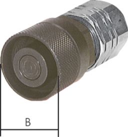 Flat-face Schraubkupplungen mit Innengewinde unter Druck kuppelbar, für Land- und Baumaschinen, alle Größen, Hydraulikkupplungen Hydraulik, Steck-Kupplungen, Landmaschinen, Baumaschinen, Muffe, Stecker, Kupplung, Traktor, Bagger, Landtechnik, Gabelstapler