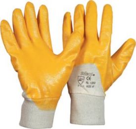 Nitrilteilbeschichtete Handschuhe, VE = 12 Paar, Strickhandschuh, Handschuhe, beschichteter Handschuh, PSA, Standardqualität