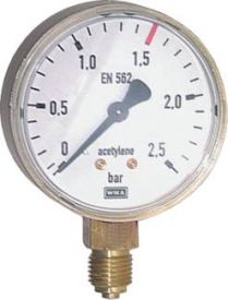 Schweißtechnikmanometer Ø 63 mm, Klasse 2.5, Druckluftmanometer, Schweißmanometer, alle Größen