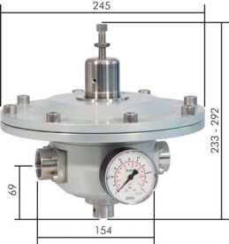 Präzisionsdruckminderer für niedrigste Drücke, bis 28000 l/min