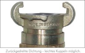 Sicherheits-Kompressorkupplungen mit Innengewinde (DIN 3238), 42 mm, 16 bar Temperguss verz., NBR-Dichtung