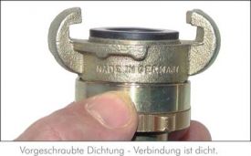 Sicherheits-Kompressorkupplungen mit Innengewinde (DIN 3238), 42 mm, 16 bar Temperguss verz., NBR-Dichtung