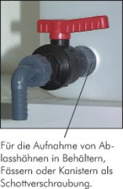 Schottverschraubungen PP (kein Innengewinde) PN 10, alle Größen