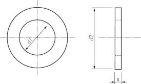 Unterlegscheiben ohne Fase Edelstahl A4 (Ausführung mittel), DIN 125 A / ISO 7089, U-Scheibe, alle Größen