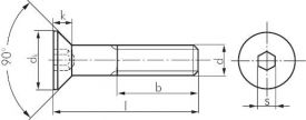 Senkschrauben mit Innensechskant, Stahl verzinkt 8.8, DIN 7991 / ISO 10642, Senkkopfschraube, Schraube, alle Größen