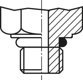 Messanschlüsse mit Außengewinde, M 16x2, Stahl verzinkt