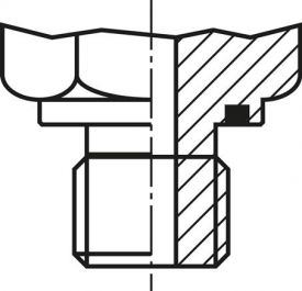 Messanschlüsse mit Außengewinde, M 16x2, Stahl verzinkt