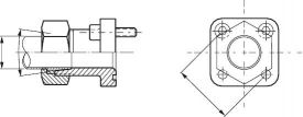 Gerade Flanschverschraubungen mit quadratischem Flanschanschluss