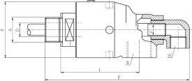 Universal-Drehdurchführungen für stationäres Innenrohr bis 3500 U/min., bis 50 bar, Messing, Durchführung, drehbar, alle Größen