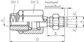 Flexokupplungen Edelstahl für ISO-​Kompaktzylinder, alle Größen