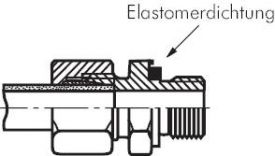 Gerade Schneidringverschraubung (metrisch) Edelstahl 1.4571, mit Elastomerdichtung, alle Größen