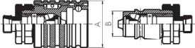 Hydraulikkupplungen mit Innengewinde, ISO 7241-1 A, Stahl verzinkt, alle Größen