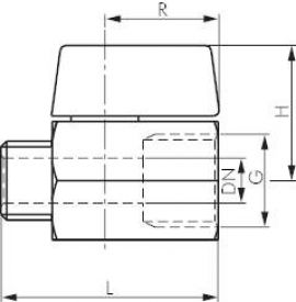 Mini-Kugelhähne mit Knebelgriff, Edelstahl, PN 63 (Eco-Line), alle Größen