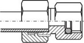 Manometerverschraubungen (Anschlussverschraubung für Rohr), Edelstahl Klemmring 1.4571 (NC), alle Größen