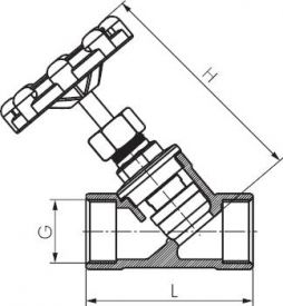 Edelstahl-Schrägsitz-Muffen-Absperrventile, PN 40, Ventil, Schrägsitzventil, Schrägsitzabsperrventil, Absperrventil, Freistromventil, alle Größen