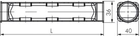 Verteilerleiste, doppelseitig, Edelstahl, PN 10