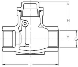 Rückschlagklappen, metallisch dichtend, PN 16, Eco-Line, alle Größen