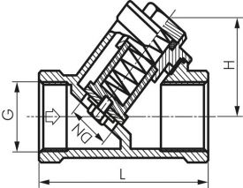 Edelstahl-Schrägsitzrückschlagventile, PN 40