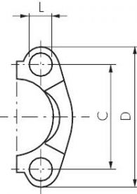 SAE-Flanschhälften für SAE-Druckreihe 3000 / 6000 PSI, Stahl verzinkt