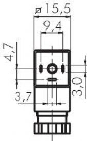 Normstecker für Magnetspulen (mit Schutzbeschaltung & LED-Anzeige), Stecker, Ventilstecker, Spulenstecker