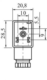 Normstecker für Magnetspulen Magnetventile