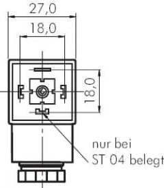 Normstecker für Magnetspulen (mit Schutzbeschaltung & LED-Anzeige), Stecker, Ventilstecker, Spulenstecker