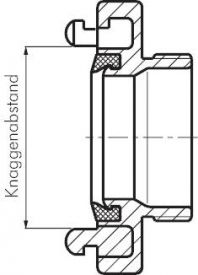 Storz-Kupplungen mit drehbarem 50°-Schlauchstutzen, Aluminium (geschmiedet), alle Größen