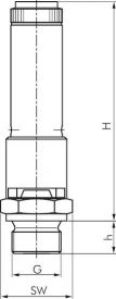 TÜV Sicherheitsventile DN 8, fest eingestellt und verplombt, Messing vernickelt (0,2 - 50 bar), alle Größen