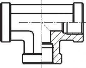 T-Stücke Stahl verzinkt mit Innengewinde, Hochdruck bis 350 bar, alle Größen
