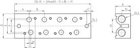 Mehrfachanschlussplatten, für 3/2-Wege, 5/2-Wege und 5/3-Wege Ventile der Baureihe RV10 – RV40, Ventilplatten, Magnetventilplatten