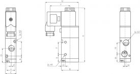 3/2-Wege Magnetventile G 1/8", Ventil, Baureihe RV10, Magnetventil, Wegeventil, alle Steuerspannungen