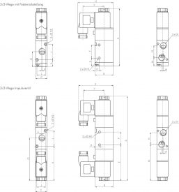 3/2-Wege Magnetventile G 1/4", Ventil, Baureihe RV30, Magnetventil, Wegeventil, alle Steuerspannungen