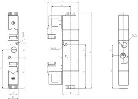 3/2-Wege Magnetventile G 1/8", Ventil, Baureihe RV10, Magnetventil, Wegeventil, alle Steuerspannungen