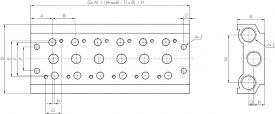 Mehrfachanschlussplatten, für 3/2-Wege, 5/2-Wege und 5/3-Wege Ventile der Baureihe RV10 – RV40, Ventilplatten, Magnetventilplatten