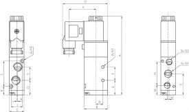 5/2-Wege und 5/3-Wege Magnetventile G 1/8", Baureihe RV10, alle Steuerspannungen