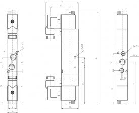 5/2-Wege und 5/3-Wege Magnetventile G 1/8", Baureihe RV10, alle Steuerspannungen