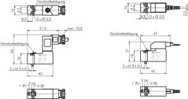 3/2-Wege-Magnetventile mit Federrückstellung, Ventil, YPC, Baureihe YSV20 mit Flansch geschlossen (NC), Magnetventil, Wegeventil