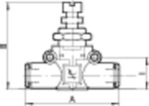 Drosselventil, Durchfluss beidseitig, Anschluss Schlauch - Schlauch, Druckluftversorgung beliebig