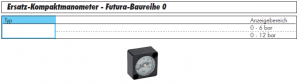 Ersatz-Kompaktmanometer - Futura-Baureihe 0, Manometer, Kompaktmanometer