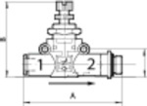 Drosselrückschlagventil, Durchfluss einseitig (Ventilmontage), Schlauch - Gewinde, Zuluftdrosselung